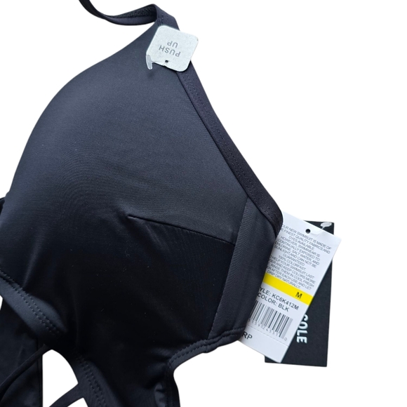 Kenneth Cole Cutout Strappy Push Up One Piece Womens Swimsuit - Picture 9 of 12